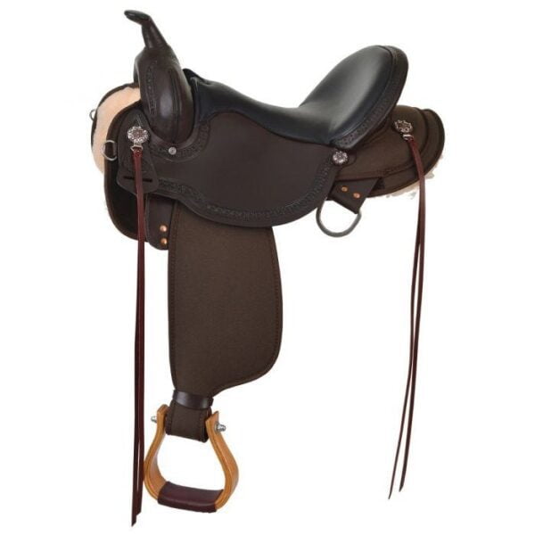 SOLD! High Horse Rosebud 15" Extra Wide Fit Leather/Cordura Trail Saddle